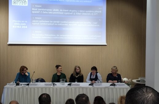 Lenka Waszutová na konferenci v rámci projektu Rovná odměna Lenka Waszutová na konferenci v rámci projektu Rovná odměna