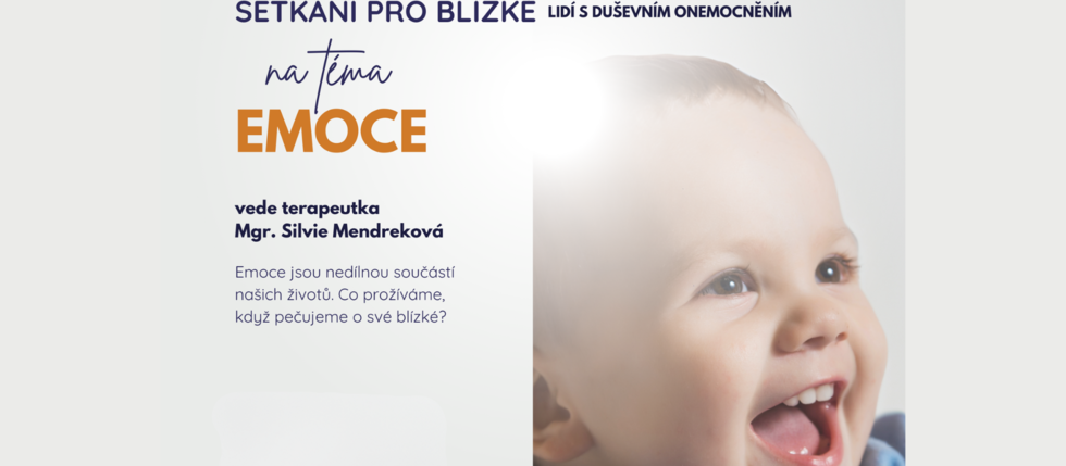 leták na akci Setkání pro pečující o lidi s duševním onemocněním